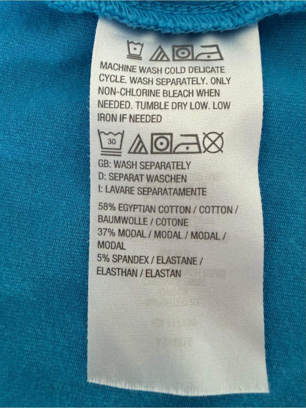 Belle by Kim Gravel 3X Turquoise Blue V-Neck Rolled Sleeve Top Soft Stretch - Picture 8 of 8